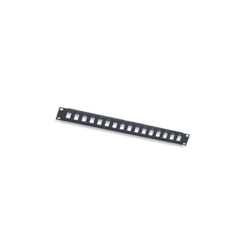 Pannello Patch Modulare 16 Posti 1 HE Nero Pannello Patch Modulare 16 Posti 1 HE Nero