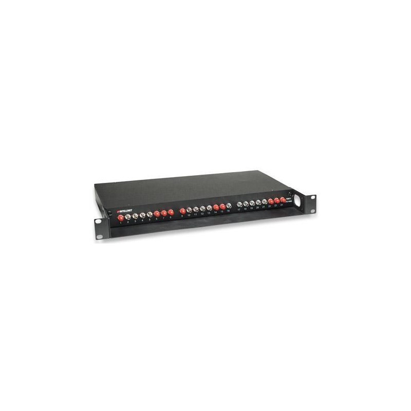 Cassetto Ottico 19'' con 24 bussole ST Nero Cassetto Ottico 19'' con 24 bussole ST Nero
