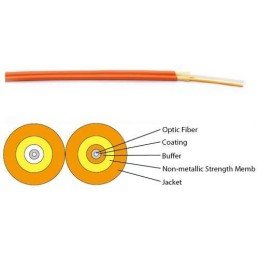 Cavo Zip Cord 2 Fibre Multimodale 50/125 OM2 2.9x5.8 mm Arancione