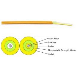 Cavo Zip Cord 2 Fibre Monomodale 9/125 OS2 2.9x5.8 mm Giallo