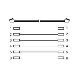 Cavo telefonico RJ11 Modulare 6P4C 6 mt