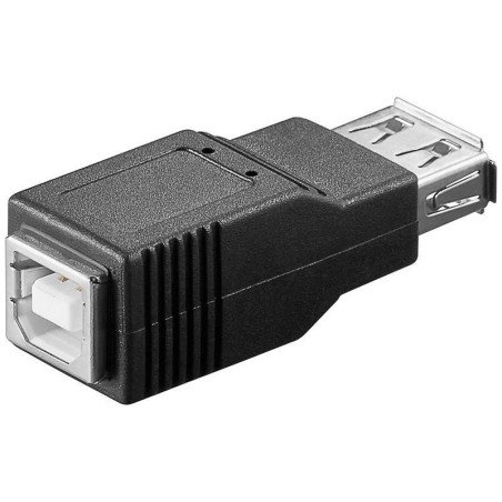 Adattatore Convertitore USB A Femmina USB B Femmina Nero