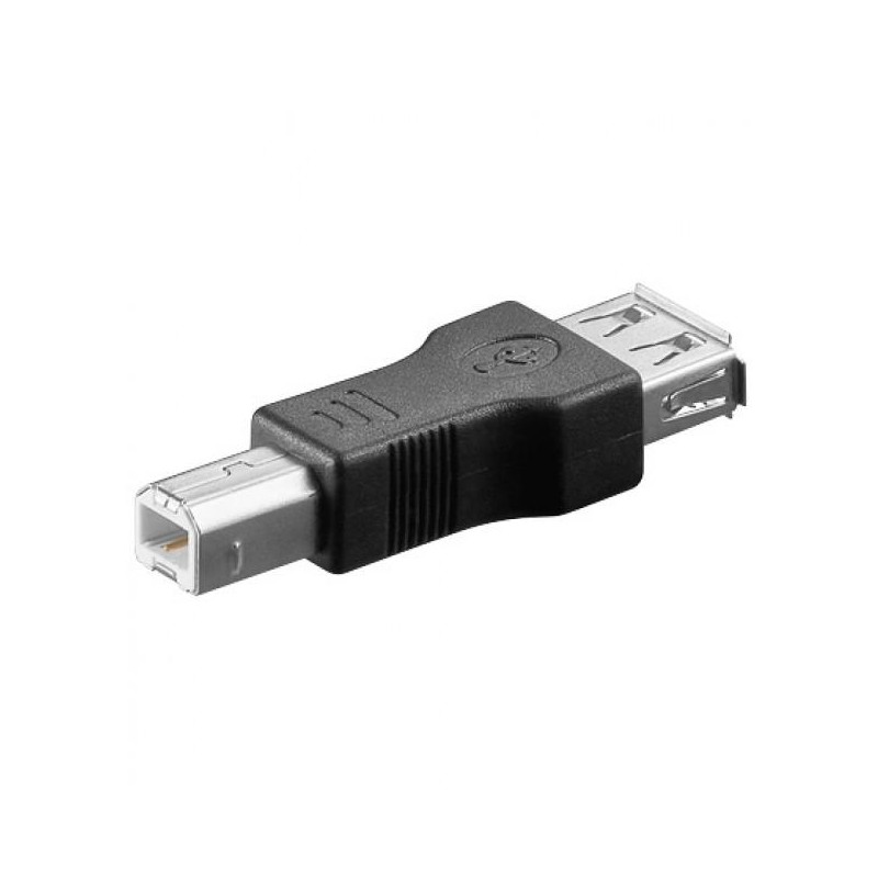 Adattatore Convertitore USB A Femmina USB B Maschio Nero