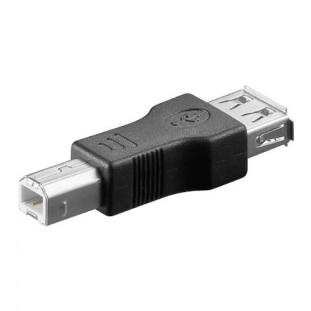 Adattatore Convertitore USB A Femmina USB B Maschio Nero