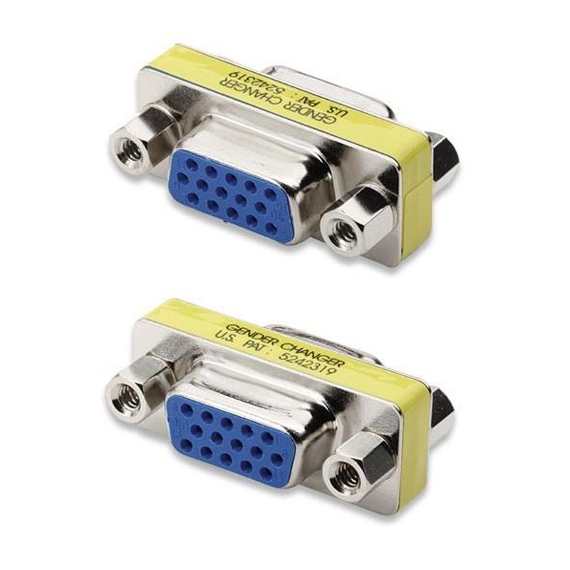 Mini Gender Changer VGA DB 15 poli HD F/F