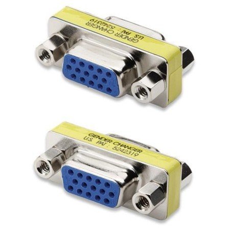 Mini Gender Changer VGA DB 15 poli HD F/F