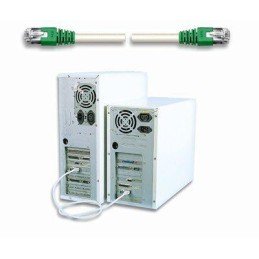 Cavo di rete Patch Cross in Rame Cat. 5e Verde/Grigio SF/UTP 3 mt