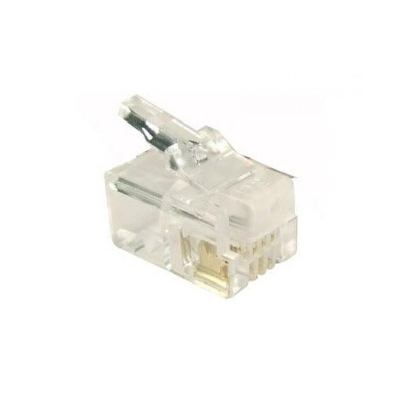 Plug Telefonico RJ14/RJ11 6 poli 4 contatti Plug Telefonico RJ14/RJ11 6 poli 4 contatti