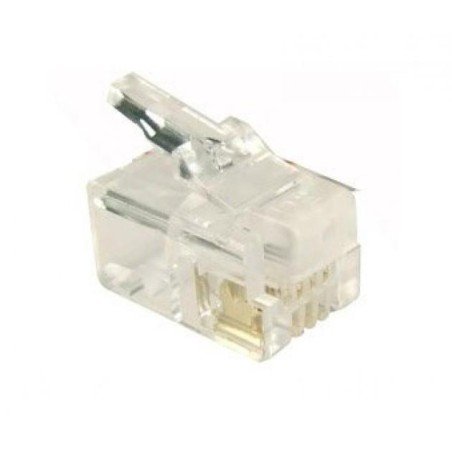 Plug Telefonico RJ14/RJ11 6 poli 4 contatti