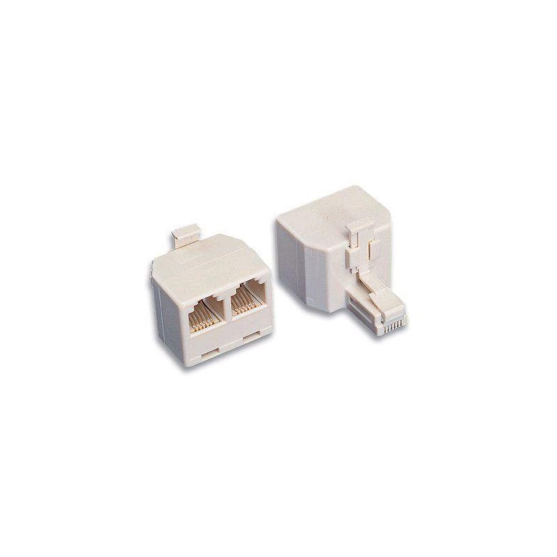 Accoppiatore telefonico duplex 6P6C M a 2x 6P4C F Accoppiatore telefonico duplex 6P6C M a 2x 6P4C F