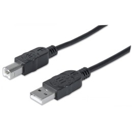 Cavo USB 2.0 A maschio/B maschio 0,5m Nero