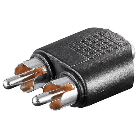 Adattatore Audio 2 RCA Maschio a 1 Audio 3.5mm Femmina