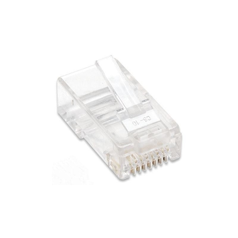 Plug Modulari RJ45 Cat5E per Cavo Rigido UTP