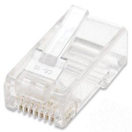 Plug Modulari RJ45 Cat5E per Cavo Rigido UTP