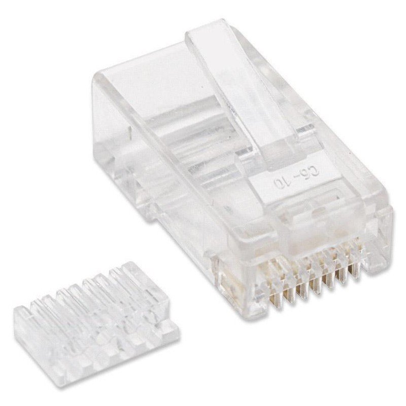 Plug Modulari RJ45 Cat5E con Slitta per Cavo Flessibile UTP