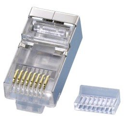 Plug Modulari RJ45 Cat5E con Slitta per Cavo Flessibile STP