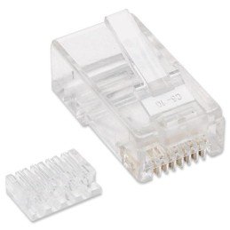 Plug Modulari RJ45 Cat6 con Slitta per Cavo Flessibile UTP