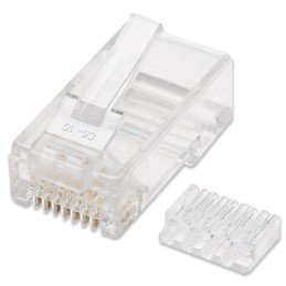 Plug Modulari RJ45 Cat6 con Slitta per Cavo Flessibile UTP