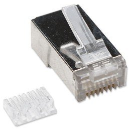 Plug Modulari RJ45 Cat6 con Slitta per Cavo Flessibile STP