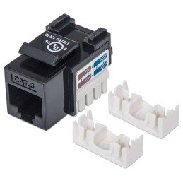 Frutto Keystone RJ45 Cat.6 UTP non schermato Nero