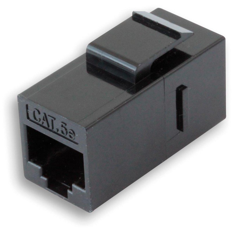 Accoppiatore RJ45 F/F UTP Cat5e Keystone Nero Accoppiatore RJ45 F/F UTP Cat5e Keystone Nero