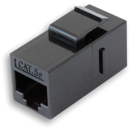 Accoppiatore RJ45 F/F UTP Cat5e Keystone Nero