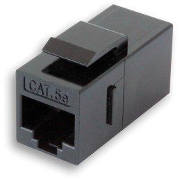 Accoppiatore RJ45 F/F UTP Cat5e Keystone Nero