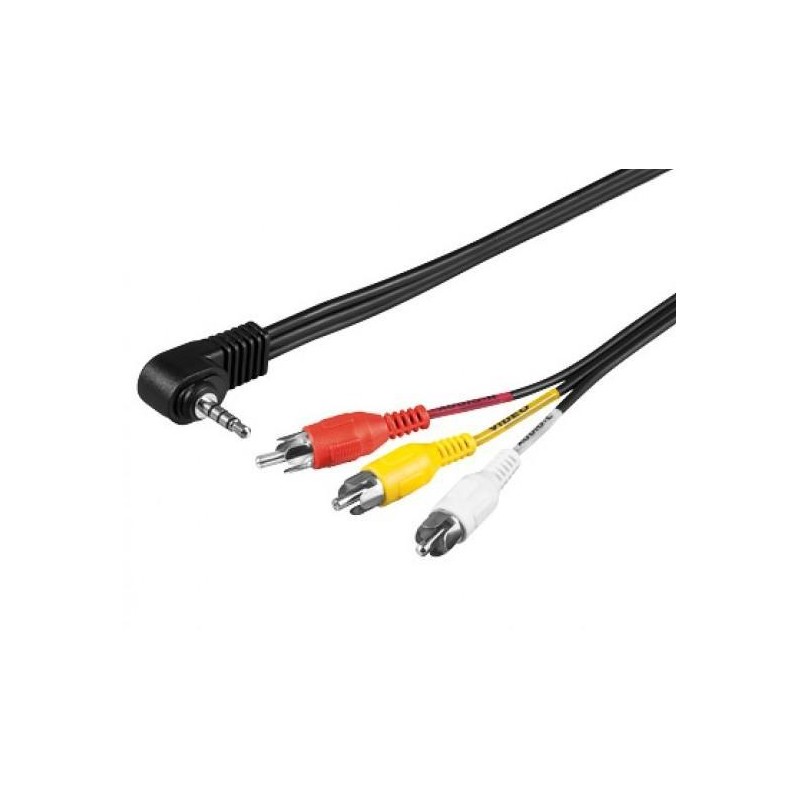 Cavo audio Video Videocamera - 3RCA a 1 Jack 3.5 mm 1,5 Mt Cavo audio Video Videocamera - 3RCA a 1 Jack 3.5 mm 1,5 Mt