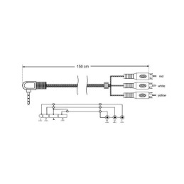 Cavo audio Video Videocamera - 3RCA a 1 Jack 3.5 mm 1,5 Mt