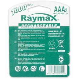 Blister 2 Batterie Ricaricabili Mini Stilo AAA 1000 mAh