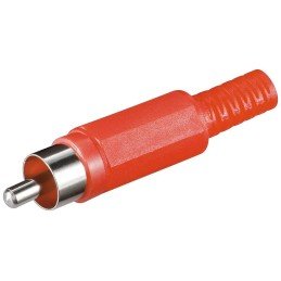 Connettore Audio RCA Maschio in plastica, Rosso