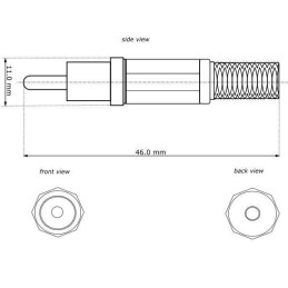 Connettore Audio RCA Maschio in plastica, Rosso