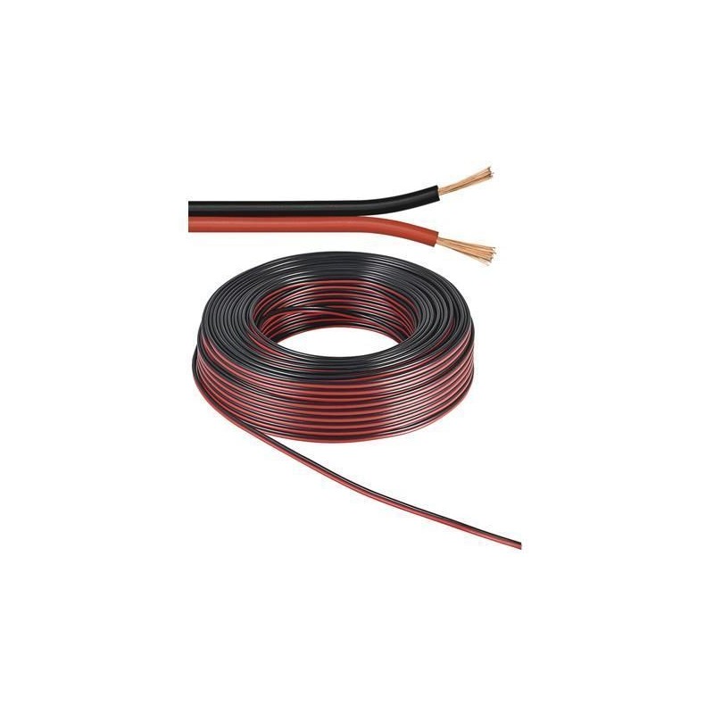 Cavo Audio per diffusori acustici Nero/rosso 0,75 mm² rotolo 50 mt