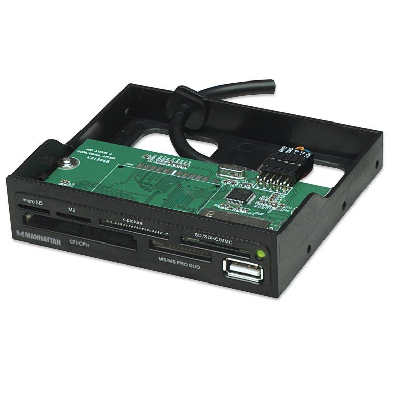 Lettore interno 60 in 1 interno USB 2.0 Nero alloggio 3.5'' Lettore interno 60 in 1 interno USB 2.0 Nero alloggio 3.5''