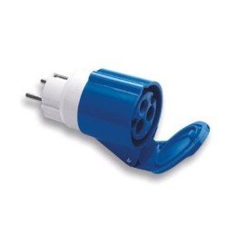 Adattatore industriale da S31 a 1 presa CEE blu