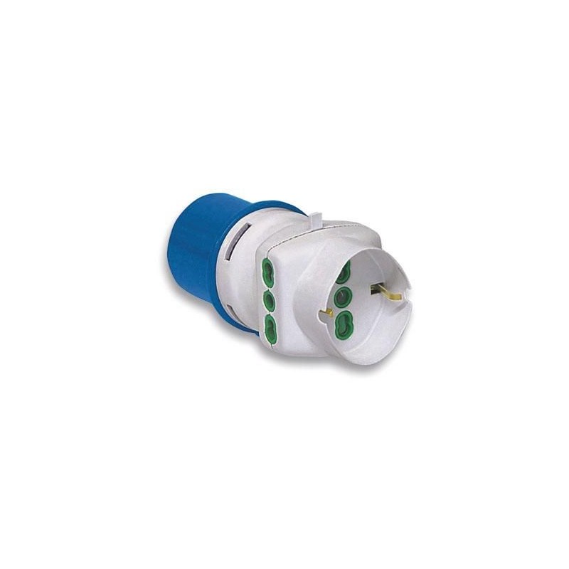 Adattatore industriale con spina 2P+T 16A Adattatore industriale con spina 2P+T 16A