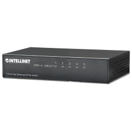 Switch Hub ethernet 10/100Mbps 5 porte desktop in metallo