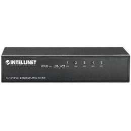 Switch Hub ethernet 10/100Mbps 5 porte desktop in metallo