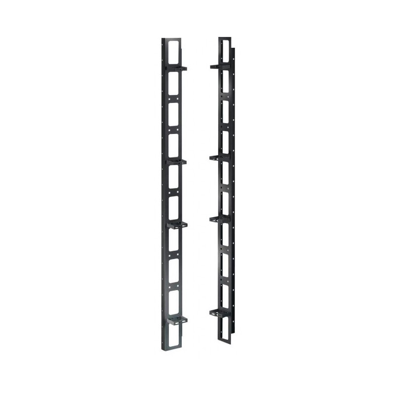 Coppia canala gestione cavi verticale 42U nera Coppia canala gestione cavi verticale 42U nera