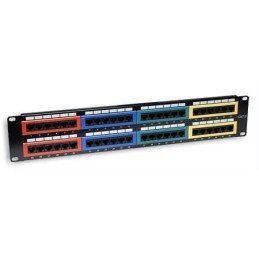 Pannello Patch UTP 48 Porte Cat.6 Codifica Colorata