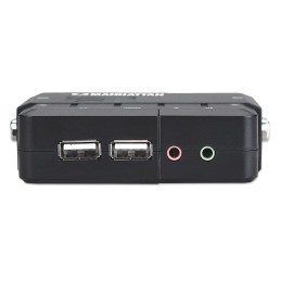 KVM Switch 2 Porte USB/Audio Nero