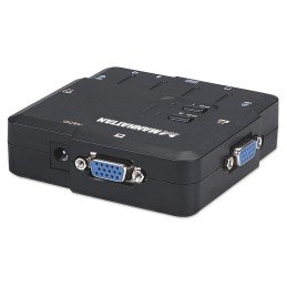 KVM Switch 2 Porte USB/Audio Nero