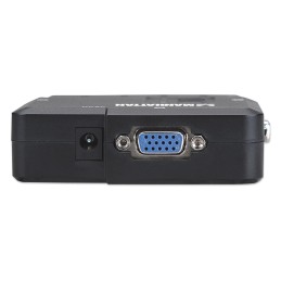 KVM Switch 2 Porte USB/Audio Nero