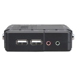 KVM Switch 4 porte USB/Audio Nero