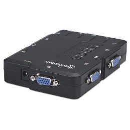 KVM Switch 4 porte USB/Audio Nero