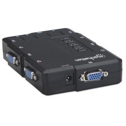 KVM Switch 4 porte USB/Audio Nero