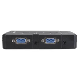 KVM Switch 4 porte USB/Audio Nero
