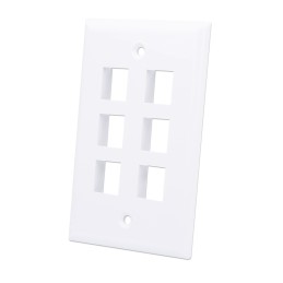 Placca porta frutti 6 posti mod. 503 Bianco