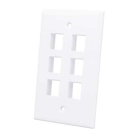 Placca porta frutti 6 posti mod. 503 Bianco