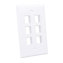 Placca porta frutti 6 posti mod. 503 Bianco